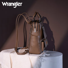 Wrangler Multi-function Leather Backpack