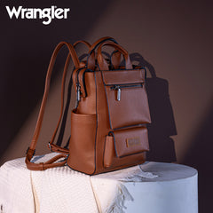 Wrangler Multi-function Leather Backpack