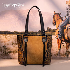 Trinity Ranch Floral Tooled Concealed Carry Tote Bag