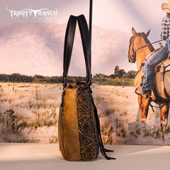 Trinity Ranch Floral Tooled Concealed Carry Tote Bag