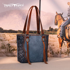 Trinity Ranch Floral Tooled Concealed Carry Tote Bag