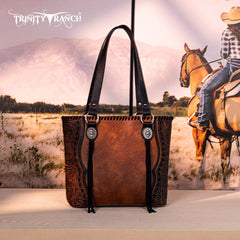 Trinity Ranch Floral Tooled Concealed Carry Tote Bag