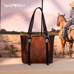 Trinity Ranch Floral Tooled Concealed Carry Tote Bag