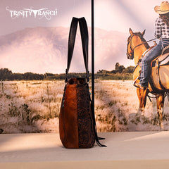 Trinity Ranch Floral Tooled Concealed Carry Tote Bag