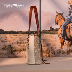 Trinity Ranch Floral Tooled Concealed Carry Tote Bag