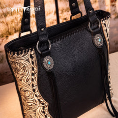 Trinity Ranch Floral Tooled Concealed Carry Tote Bag