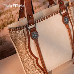 Trinity Ranch Floral Tooled Concealed Carry Tote Bag