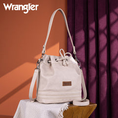 Wrangler Leather Bucket Crossbody Bag