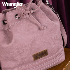 Wrangler Leather Bucket Crossbody Bag