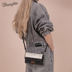 Wrangler Genuine Hair-On Cowhide Mini Crossbody