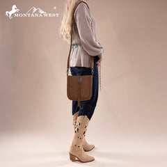 Montana West Tooled Collection Crossbody