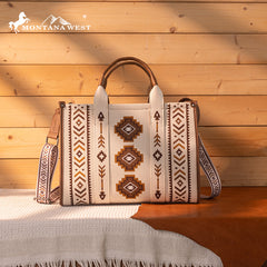 Montana West Aztec Retro Arrows Dual Sided Print Large Tote/Crossbody