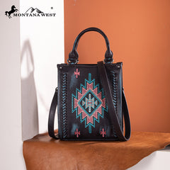 Montana West Aztec Embroidered Mini Crossbody Purse