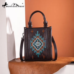 Montana West Aztec Embroidered Mini Crossbody Purse