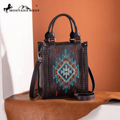 Montana West Aztec Embroidered Mini Crossbody Purse