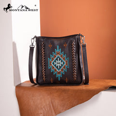 Montana West Aztec Embroidered Crossbody Bag