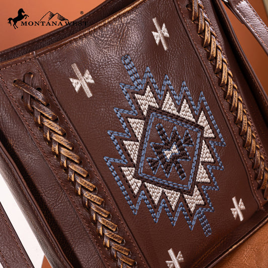 Montana West Aztec Embroidered Crossbody Bag