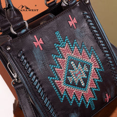 Montana West Aztec Embroidered Mini Crossbody Purse