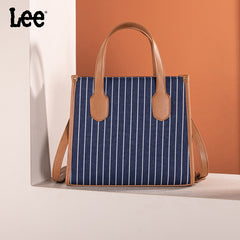 LEE Striped Canvas Tote Bag/Crossbody