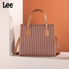 LEE Striped Canvas Tote Bag/Crossbody