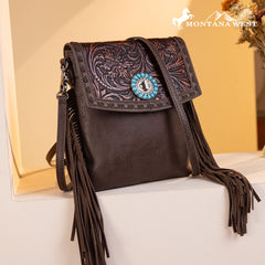 Montana West Tooled Concho Crossbody