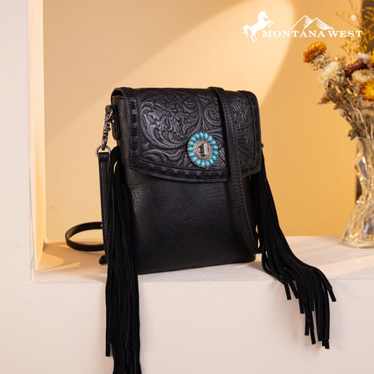 Montana West Tooled Concho Crossbody