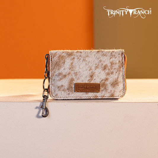 Trinity Ranch Hair-on Cowhide Tooled Wallet