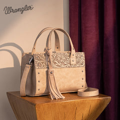 Wrangler Western Tooled Tote Crossbody