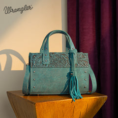 Wrangler Western Tooled Tote Crossbody