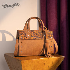 Wrangler Western Tooled Tote Crossbody