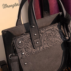 Wrangler Western Tooled Tote Crossbody