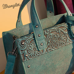 Wrangler Western Tooled Tote Crossbody