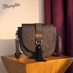 Wrangler Western Tooled Saddle Bag Crossbody