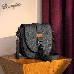 Wrangler Western Tooled Saddle Bag Crossbody