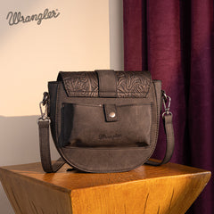 Wrangler Western Tooled Saddle Bag Crossbody