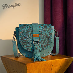 Wrangler Western Tooled Saddle Bag Crossbody