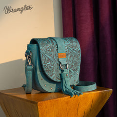 Wrangler Western Tooled Saddle Bag Crossbody