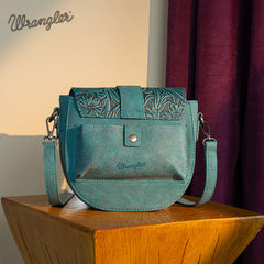 Wrangler Western Tooled Saddle Bag Crossbody