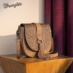 Wrangler Western Tooled Saddle Bag Crossbody