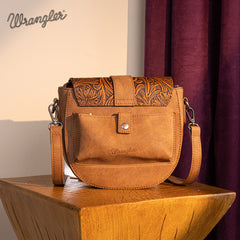 Wrangler Western Tooled Saddle Bag Crossbody