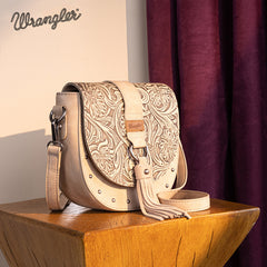 Wrangler Western Tooled Saddle Bag Crossbody