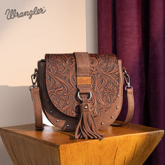 Wrangler Western Tooled Saddle Bag Crossbody