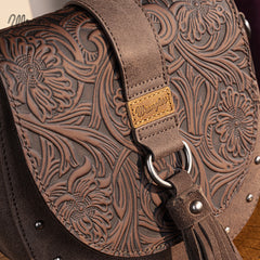 Wrangler Western Tooled Saddle Bag Crossbody