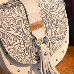 Wrangler Western Tooled Saddle Bag Crossbody