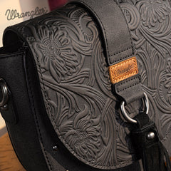 Wrangler Western Tooled Saddle Bag Crossbody