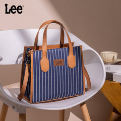 LEE Striped Canvas Tote Bag/Crossbody