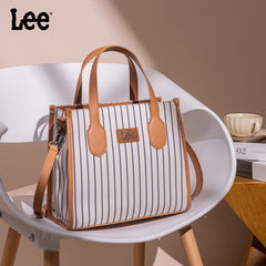 LEE Striped Canvas Tote Bag/Crossbody