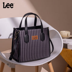 LEE Striped Canvas Tote Bag/Crossbody