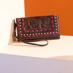 Trinity Ranch Floral Tooled  Wristlet