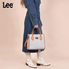 LEE Striped Canvas Tote Bag/Crossbody